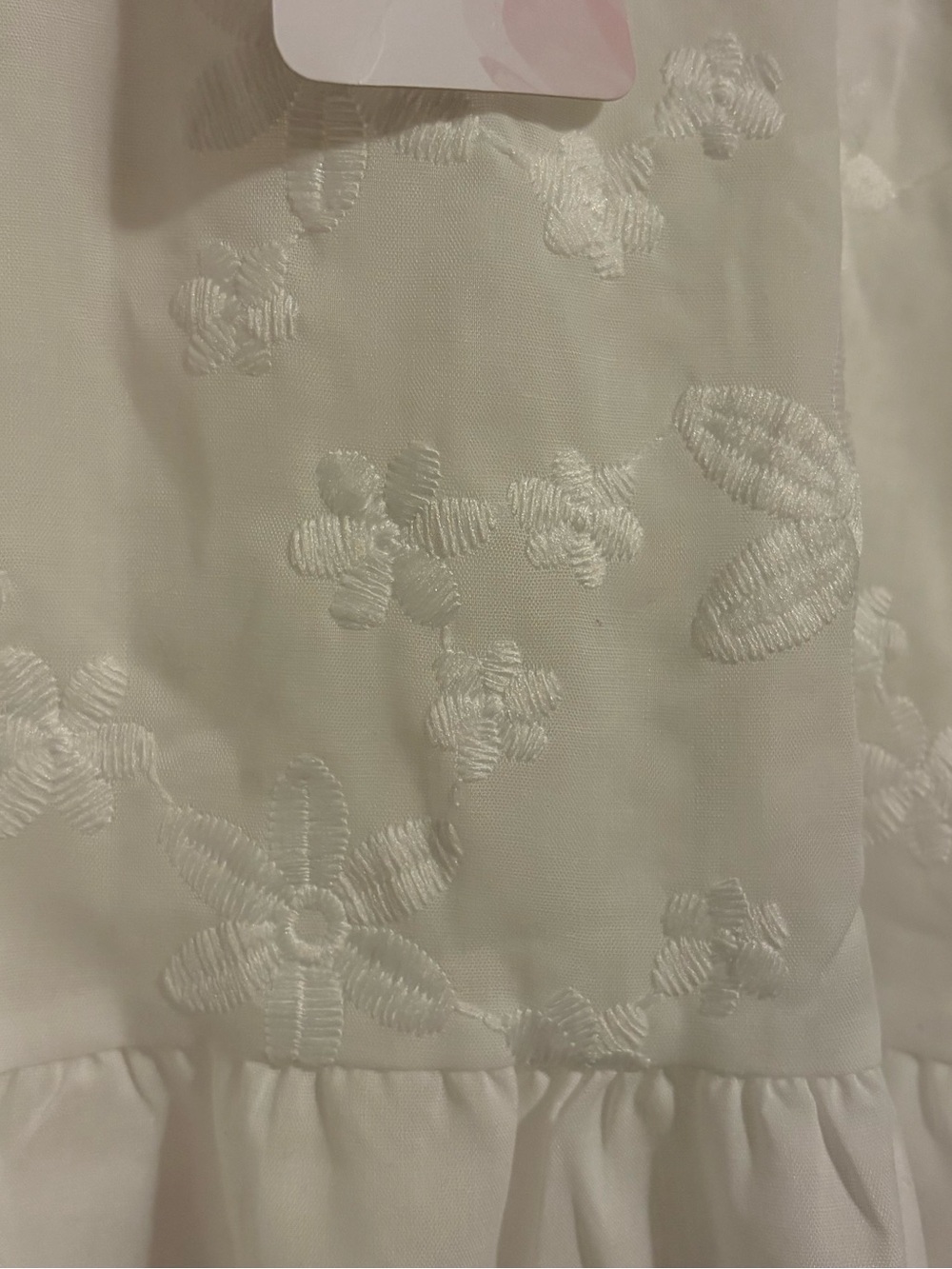 White Embroidered Peasant Blouse XL - Picture 4 of 6